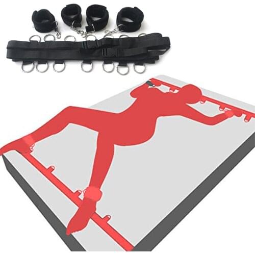 Sex Furniture Handcuffs Ankle Cuffs BDSM Bondage Set Restraint Gear Open Leg Fetish Adult Sex Toys For Couples Game Sex Products