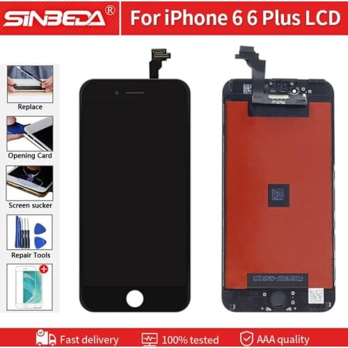 Sinbeda New Screen For iPhone 6 6 Plus LCD Display With Touch Screen Digitizer Assembly Replace For iPhone 6 A1549 A1586 LCD