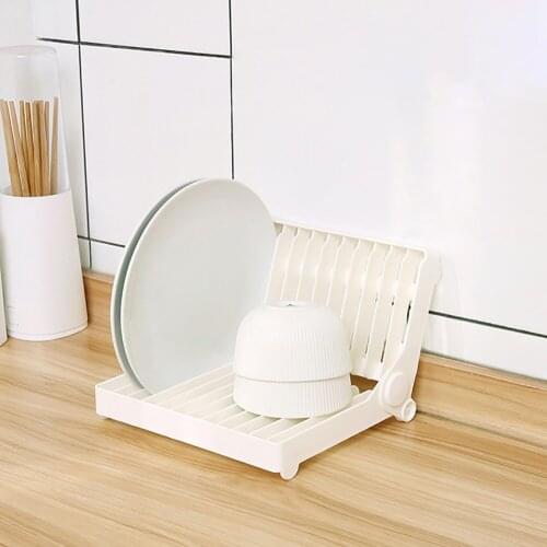 Kitchen Plastic Cup Drying Rack Bowl and Chopsticks Draining Rack Tray Storage Rack Collapsible Storage Rack Seats for 12 Plates