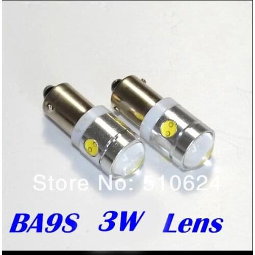 BA9S led bulbs car lamp high power light ba9s 3W 250LM with Lens,168 car lights led,194 car bulbs led Free shipping