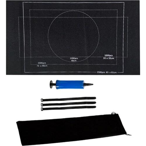 Roll Up Jigsaw Puzzle Play Mat 1500 Pieces Puzzles Storage Bag Blanket Black