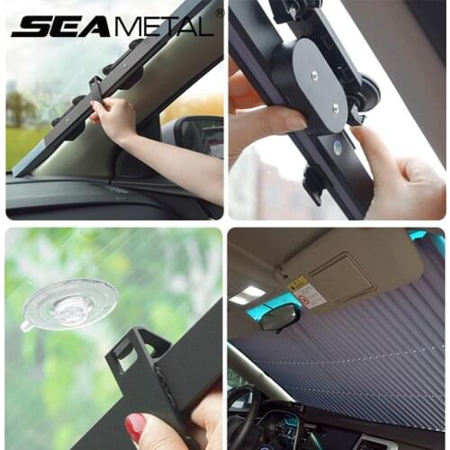 Universal Windshield Sun Shade for Car Foldable Sunshade Auto Sun Shades Window Visor Suction Windscreen Cover UV Protection