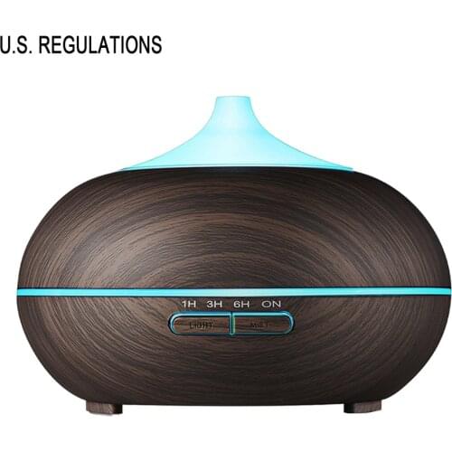 400ml Aroma Air Humidifier Wood Grain With Remote Control Essential Oil Diffuser Aromatherapy Home Office Electric Mist Maker