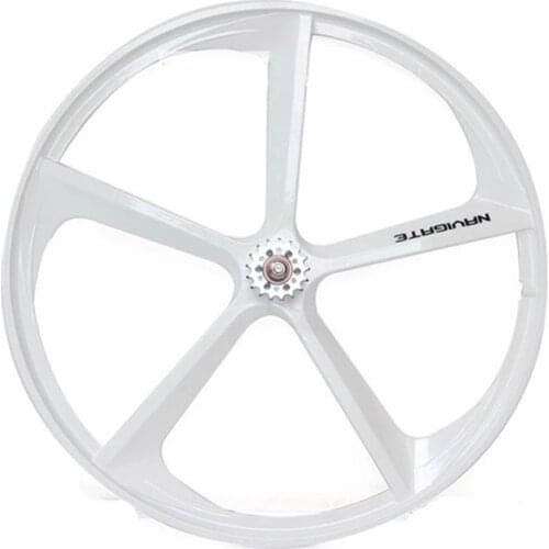 Magnesium Alloy Bike Wheel 700C Wheelset 5 Spokes Fixie Bicycle Rim Front Rear Fixed Gear Rims Street Cycling Single Speed Parts