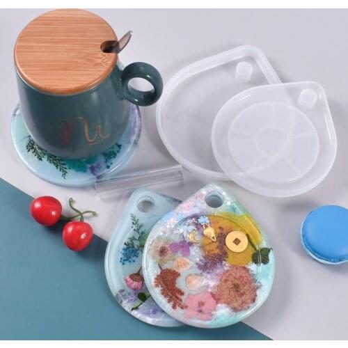 Water droplets Shape Coaster Base Silicone Mold Resin Molds Epoxy UV DIY Resin Craft Home Decoration Handmade Tools