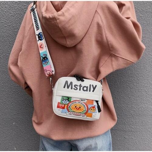 Fashion Cartoon Print Small Crossbody Bags Women PU Leather Mini Shoulder Bag Women Ladies Mobile Phone Bag Purses Bolsa Feminin