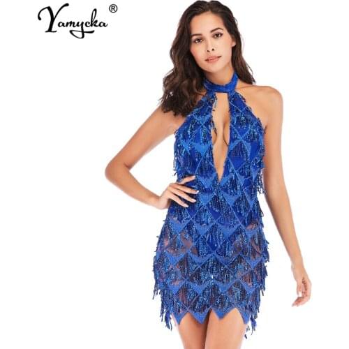 Sexy perspective sequins summer dress women Backless bodycon party Dress elegant Luxury Night club vintage Midi dresses vestidos