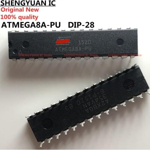 1-5pcs/lot ATMEGA8A-PU DIP-28 ATMEGA8A 8-bit with 8K Bytes In-System Programmable Flash 100% new imported original 100% quality