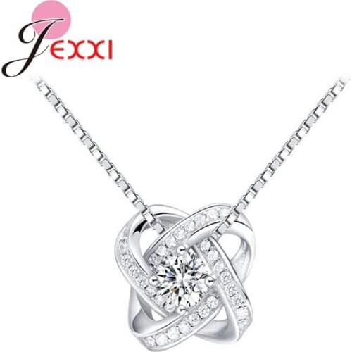 1PCS Eternal Star Suspension Charms For Jewelry Making 925 Sterling Silver Womens Pendant Necklace Accessories 45CM For Jewelry