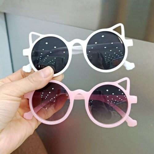 1pc2021 Kids Sunglasses Girls Brand Cat Eye Children Glasses Boys UV400 Lens Baby Sun glasses Cute Eyewear Shades Driver Goggles
