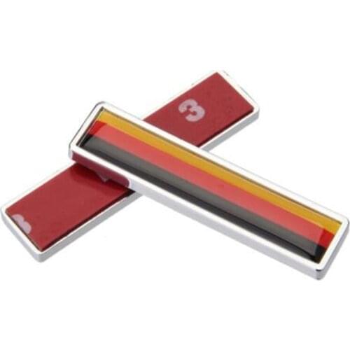 2Pcs/Lot Germany Flag Metal Car Sticker Decorate Sticker Emblem Badge For Germany National flag Cars