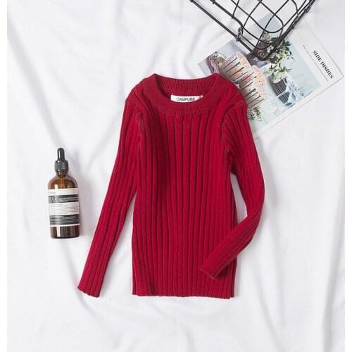 2020 Slim winter warm sweater Round neck cotton baby boy bouncy Pullover bottoming shirt fashion baby girl stripe Autumn clothes