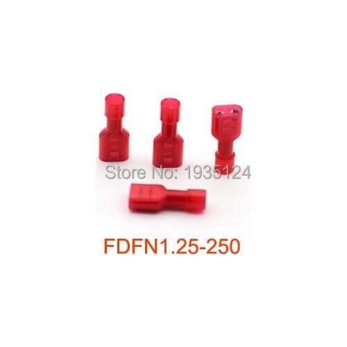 22-16AWG 0.5-1.5mm FDFN1.25-250 Nylon Insulated Crimp terminal female plug 6.3 plug spring inserts