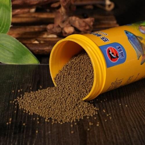 250ml Ornamental Cichlid Pellets Goldfish Carp Guppies Tropical Feed Fishes Food E56E