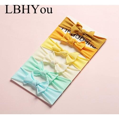 6pcs/st Newborn Baby Girls Nylon Hair Accessories Toddler Infants Super Soft And Stretchy Nylon Headbands Handtie Head Wear