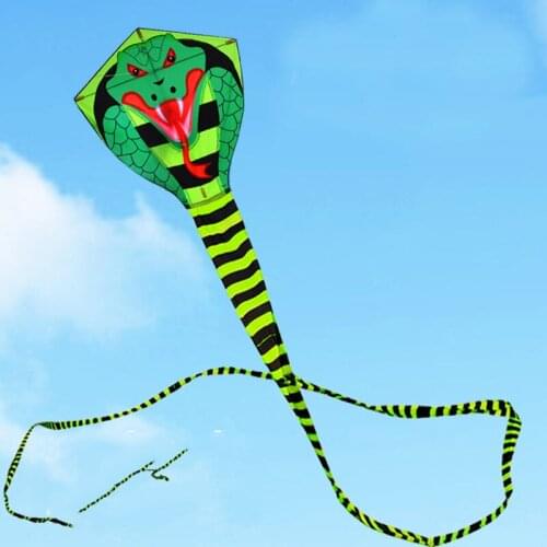 Free shipping high quality large 15m snake kite reel kids kite toys ripstop nylon bar fishing kite dragon 3d outdoor flying