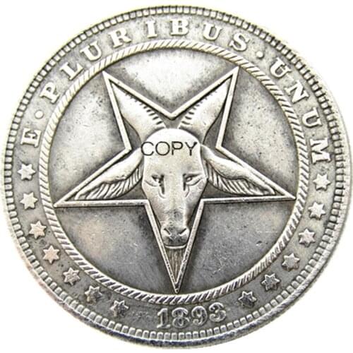 HB(152)US Hobo Morgan Dollar skull zombie skeleton Silver Plated Copy Coins