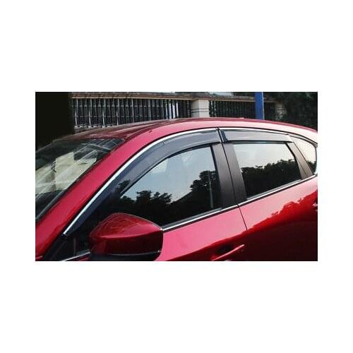 Window Visor Vent Shades Sun Rain Guard 4pcs For Mazda CX-5 2017 - 2018