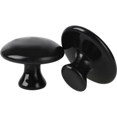 Mushroom Shaped Massage Stones Warmer Natural Lava Basalt Hot Rock Guasha Tools for Face Body for Spa, Massage Therapy Black