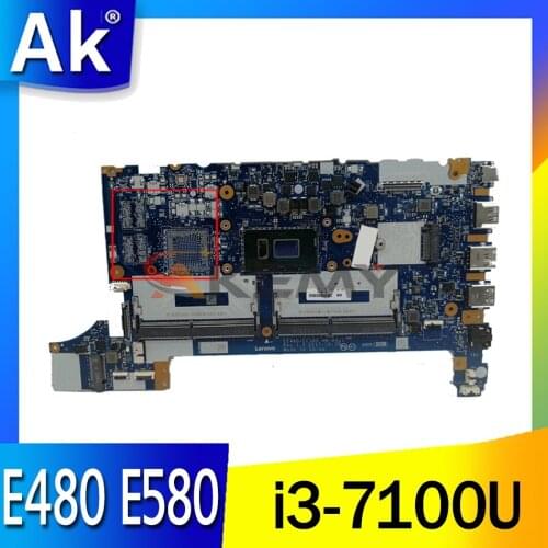EE480 EE580 NM-B421 For Lenovo ThinkPad E480 E580 laptop motherboard With i3-7100U CPU Free Shipping 100% test ok