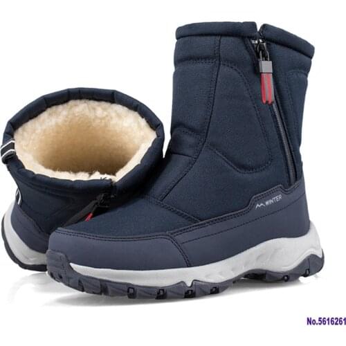 2020 Winter New Thick Couple Snow Boots Plus Velvet Warm Side Zipper Outdoor Casual Short Boots Cold Resistance Men Cotton Shoes