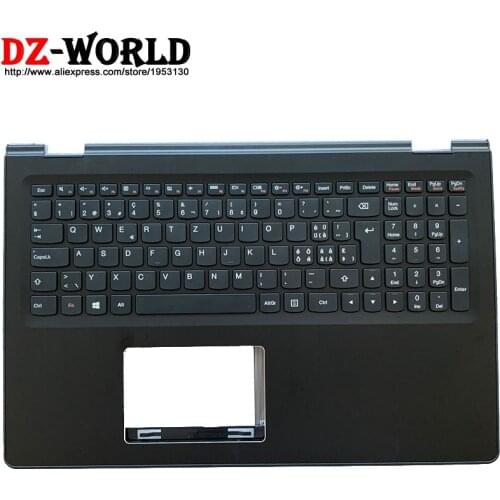 Shell C Cover Palmrest Upper Case With Swiss Keyboard for Lenovo Yoga 500-15ISK IBD IHW Flex 3-1570 Laptop 5CB0J34082