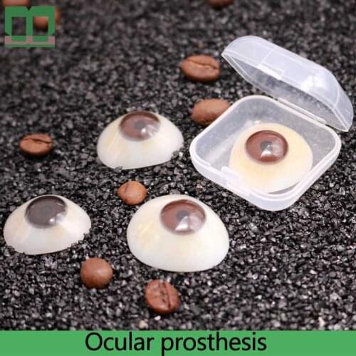 Ocular prosthesis delicate pupil high polymer material left eye oculus dexter mock button hole artificial eye