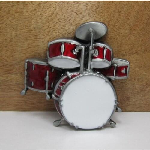 Buckle Club zinc alloy retro drum kit music jeans gift cowboy belt buckle FP-02745-3 with 4cm width loop drop shipping