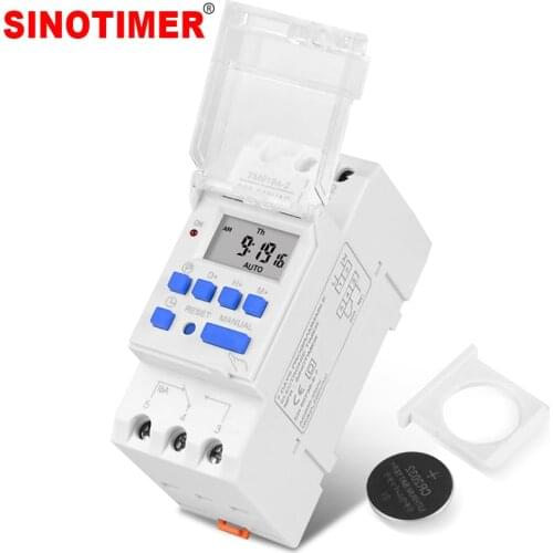 SINOTIMER Brand Microcomputer Electronic Weekly Programmable Digital TIMER SWITCH Time Relay Control 220V AC 16A Din Rail Mount