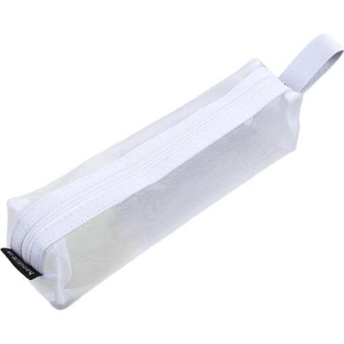 Cute Pencil Bag Portable Pen Pouch Novelty Pencil Case Mesh Pockets Large Capacity for Pens Makeups Cosmetics Coins