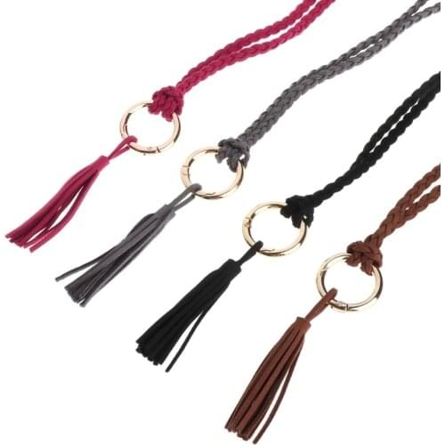 All-Match Tassel Long Braided Waist Belt Weave Belt Women Girl String Waistband