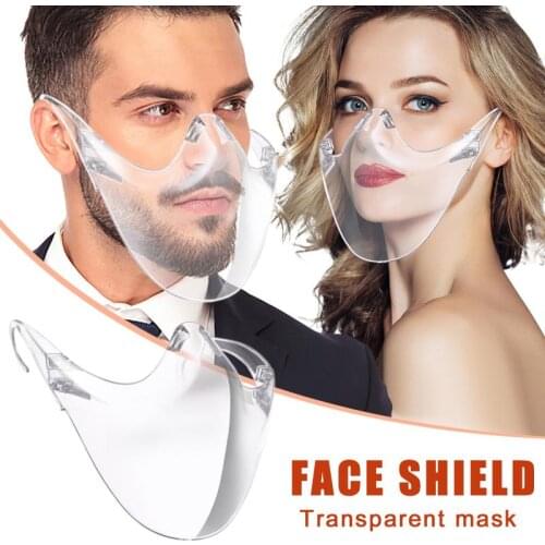 Protective Mask Transparent D Anti-Oil-Splash Fog Durable Mask Face Shield Splatter Screen Protector Reusable Clear Face Masks