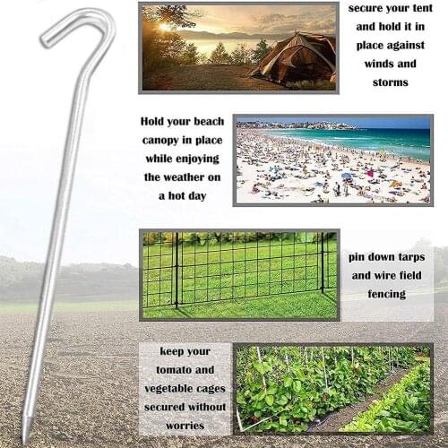 1/4pcs Tent Aluminum Alloy Nails Tent Floor Nails Question Tools Shape Tent Pin Nails Mark Accessories Hook Tent Outdoor Gr T6J3