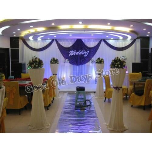 10ft*20ft wedding backdrop curtain with swags Wedding Props Satin For Wedding/Birthday Evening Party Decoratiion