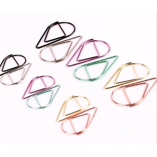 10PCS/pack Creative big Waterdrop Bookmark Paper Clip Promotional Gift Stationery School Office Supply Escolar Papelaria