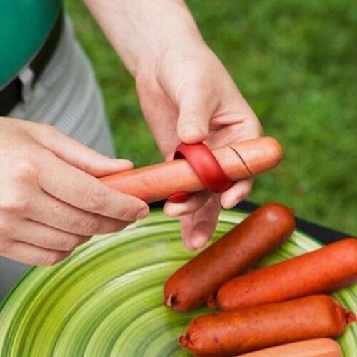 2pcs/set Safety Sausage Hot Dog Cutter Picnic BBQ Tools Kitchen Supplies Food -Grade Plastic Sausage Cutter
