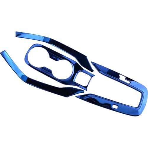 4pcs/Set Car LHD Blue Titanium Central Console Gear Shift Panel Water Cup Holder Trim Fit for Toyota Corolla 2019 2020 2021