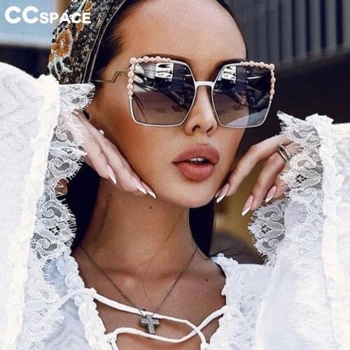 46340 Pearl Square Luxury Metal Frame Sunglasses Men Women Fashion Shades Uv400 Vintage Glasses