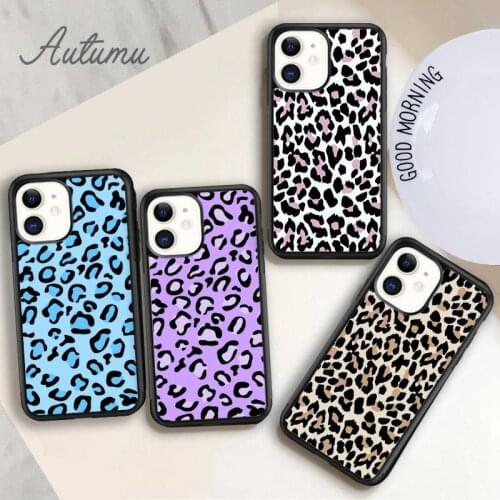 Cheetah Print Phone Case for iPhone 11 12 Pro Max mini X XR XS SE 2020 5 6S 7 8 Plus Samsung Galaxy S8 S9 S10 Cover shell