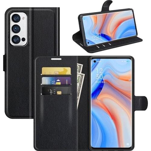For OPPO Reno 5 Pro Plus Case Cover Wallet Leather Flip Leather Phone Case For OPPO Reno 5 Pro Plus Find X3 Neo Stand Cover