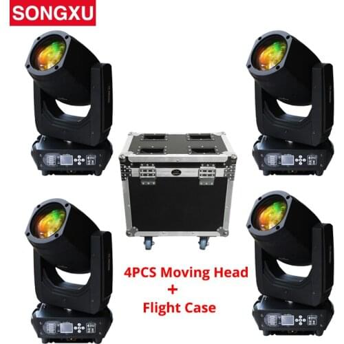 Flight Case 4in1 200W LED Spot Lyre Moving Head Light for Club Dj Stage Lighting Party Disco Wedding Event/SX-MH200B