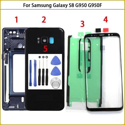 New S8 Middle Frame Housing For Samsung Galaxy S8 / S8 Plus G950 G955 Middle Frame Chassis Bezzel Plate With Side Buttons