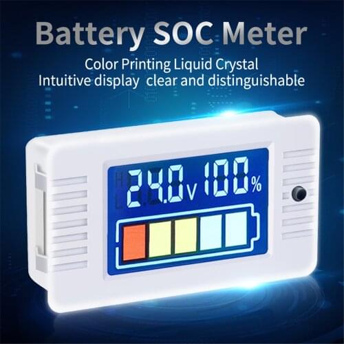 Battery Capacity Indicator 12V 24V 36V 48V 60V 72V DC 0-100V Li-ion Lead acid Battery Tester LCD Digital Voltmeter Voltage Meter