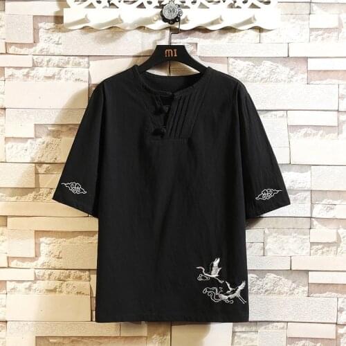 2020 Summer Chinese Shirts Hanfu Asian Clothes Cheongsam Top Tai Chi Male Tangsuit Traditional Chinese Clothing For Men 10790