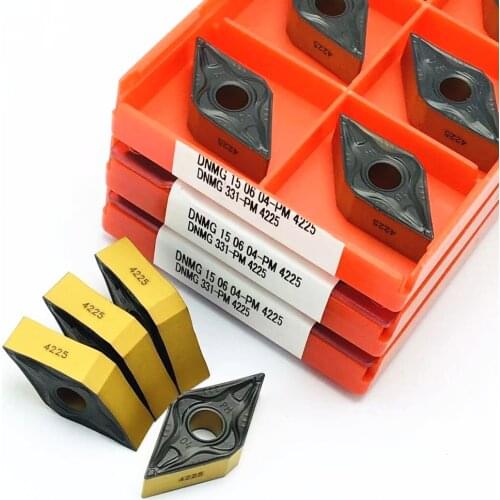 10pcs DNMG150604 PM4225 cemented carbide blade external turning tool high quality turning tool Tokarnyy metal blade pin milling