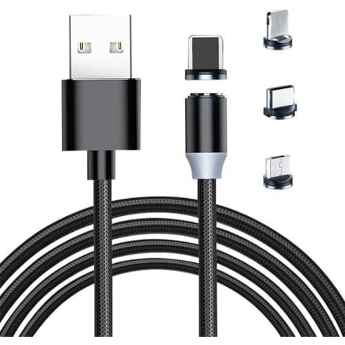 3A Magnetic Multi-function Charging Cable Suitable for Iphone Android Type-C 3 in 1 Data Cable Fast Charge