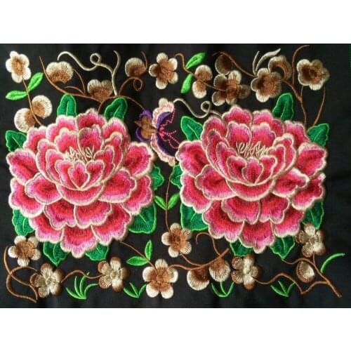 Miao stitch crochet plain fabric embroidery patch dress shoes bag applique trim boho gypsy sewing novelty DIY ethnic tribal