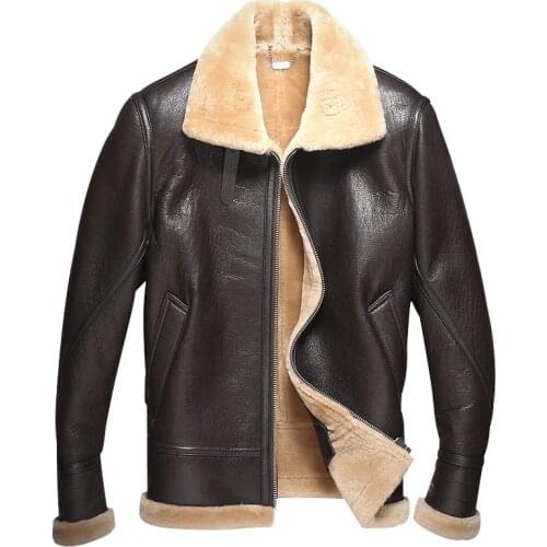 Genuine Leather Jacket Men Double-faced Real Fur Coat Winter Warm Jackets Parka Jaqueta G04-E6535 ZL372