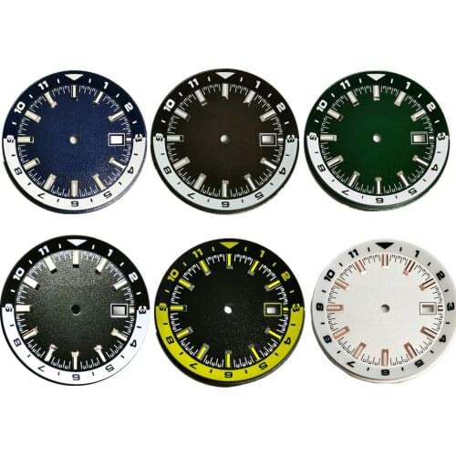 Mens Watch Part of Green Night light 36.8MM Dial For Automatic Movement NH35