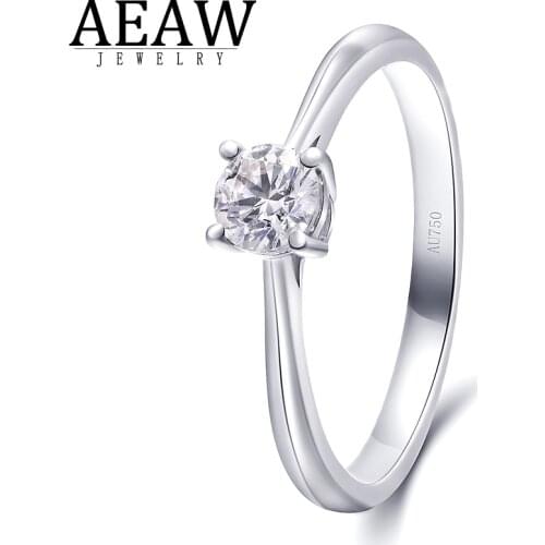 Natural Real 100% Diamomd Engagement Ring 0.3ct carat Round Cut Diamond Ring 4-Prong Setting Halo Style 10K White Gold